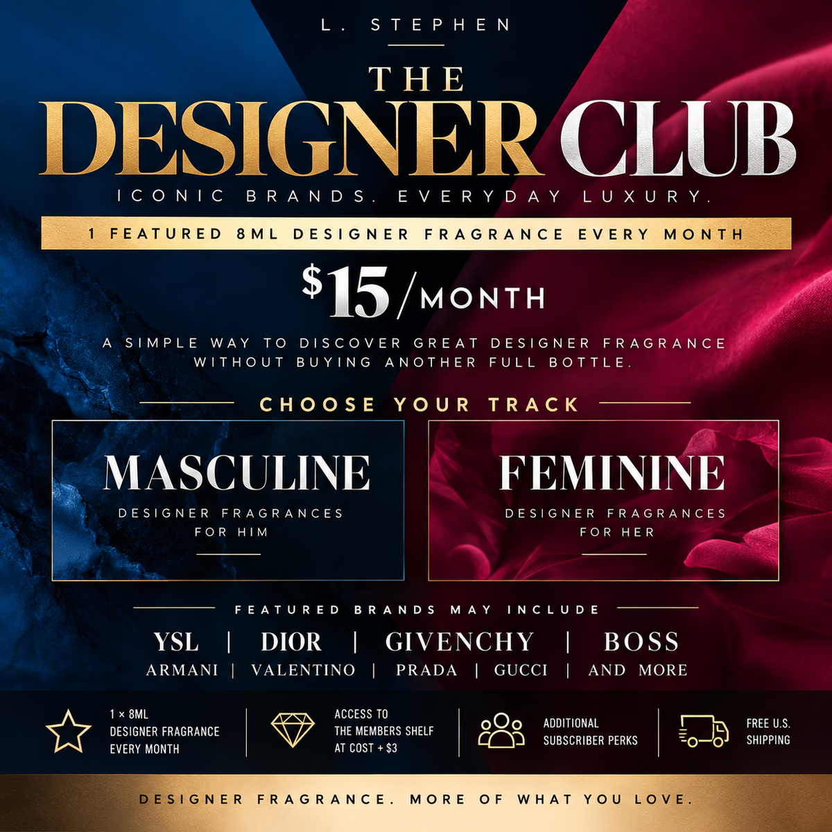The Designer Club - 1 Scent/month (8ml)