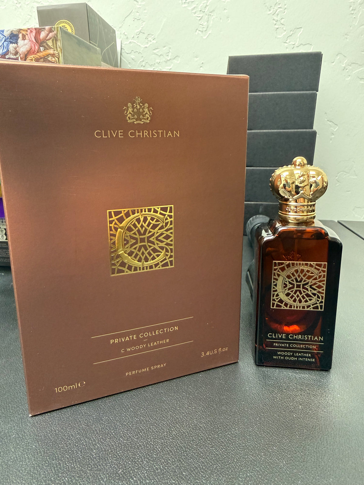 Clive Christian Woody Leather Partial Bottle - Members Shelf